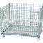 Industrial collapsible rigid wire mesh container for storage