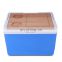 wholesale eco friendly Gint 11L pu foam Food grade OEM insulated outdoor cooler box with wooden lid picnic portable cooler box