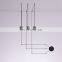 Wrought Iron Chandelier Multi-headed Spider Pendant Lamp Black Metal Tube Decorative Lighting