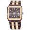 sandal wood men work luxury watch with calendar