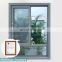 Aluminium Black Sliding Windows Shutters Customized Low Cost Double Pane Tempered Glass Glazing Powder Coating With Shutter
