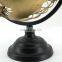 hot selling gold color iron metal sculpture hollow out rotation decorative world globe
