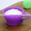 Soft Round Silicone Muffin Cupcake Liner Baking Cup with Handle