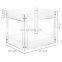 2 Tier Acrylic Document Storage Tray Multifunctional Food Serving Tray Desktop Tray Document Holder