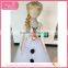 Hot sale snowman pattern girls' gallus dress
