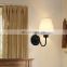 Modern style cloth lampshade old iron wall lamp LED bedroom bedside lamp wall lights