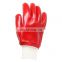 Red Oil Resistant Chemical  Glove PVC Chemical  Gloves Safety Work Gloves