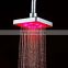 Temperature Controlled 3 Colorful Rain LED Shower Head 6 inch