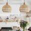 Set Of 3 Decor Lamp Rattan Lampshade Rustic rattan pendant light wicker ceiling light decor manufacturer