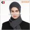 2015 New OEM wholesale popular scarf hat knitting set/knitting hat scarf set