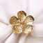 Wholesale White Flower Napkin Rings Table Decoration Reusable Metal Napkin Rings Wedding Party