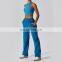 Ribbed Sleeveless Crop Gym Tank Quick Dry Tops Factory Sales U Hem Racerback Sports Bras 96rayon 4spandex