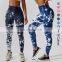 Yoga Leggings Pants Women Hot Girls Yoga Pants Custom Sexy High Waist Tie Dye New Sport Fitness Seamless Yoga Leggings For Women