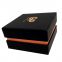 hot sale black color logo gold stamping 3 layers watch packaging box