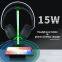 Multifunctional 3 in 1 fast wireless charging neon night light with headphone holder wireless charger