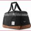 brand duffle bag travel duffel teeange cotton fabric with nubuck leather