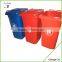 Wheels attached plastic rubbish bin