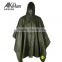 olive green polyester teffeta 100% waterproof rain cape