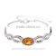 New Design Oval Austrian Crystals 18k Platinum Plated Bracelet Bangle Jewelry Gifts