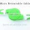 wholesale micro usb cable micro retractable cable portable retractable cable