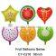 2016 Wholesale Promotional Fruit shape balloons foil helium balloon for decoration