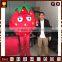 Funny fruit mascot costume red strawberry giant costume for promotion