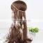 American Cheap Flapper Braided Headband With Fur,Feather Pendant Women Hair Rope Headband