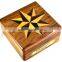 Antique Vintage Solid Brass Gift Compass With Wooden Box 13522