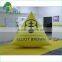 Triangle Shape Yellow Inflatable Swim Buoys With Logo For Water Games