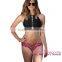 Sexy Cutout lovely girl Black see through Lace Set lingerie sexy babydoll