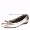 OLZP003 China Manufaturer New arrival leather with bow women dress flat shoes