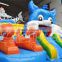 Wholesale cheap inflatable blue cat fun city, kids inflatable playground bouncer on sale