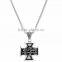 New Fashion Punk Style Biker Stainless Steel Skull Cross Medal Pendant