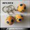 Hot sale custom engraved plastic smart football shaped clubkeychain