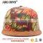 suede brim snapback 6 panels flat bill hat