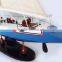 STARS AND STRIPES YACHT, INTRICATE NAUTICAL CRAFT FROM VIETNAM - WOODEN SHIP FOR DECORATION