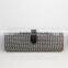 Black book shape Aluminum rhinestone mesh Magazine Clucth bags