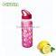 sports water bottle/travel water bottle/glass drink bottle with rubber cover and cute design