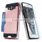 C&T Brushed Metal Texture built-in Credit Card / ID Slot Protective Case for Samsung Galaxy Grand Prime G530