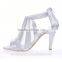 Factory Supply Top Quality fashion white bridal shoe from direct manufacturer