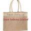 Standard Size Fashionable Burlap Tote Hand Bags for Wholesale