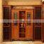 Dark Brown Low Price Glass Window Wine Cabinets