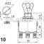 KN3 momentary medium toggle switch 2 way,3 position toggle switch