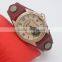 2016 low price high quality vintage genuine leather watch for men wristwatches