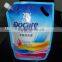 Custom Printed Detergent Liquid Stand Up Pouch With Corner Spout/ Detergent Spout Pouch, Hand Hole