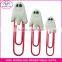 Halloween giveaways 3D custom shaped soft PVC magnetic paper bookmark clips