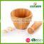 Natural Bamboo mortar and pestle for promotional
