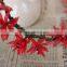 red color bridal faux wedding hair decorative accessory wreath