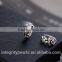 Charming Design Pave Red Zircon Diamond Attractive silver stud earring