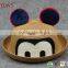 Cartoon Mickey Straw Hats M Pattern Bucket Sun Caps Straw for Kids Baby